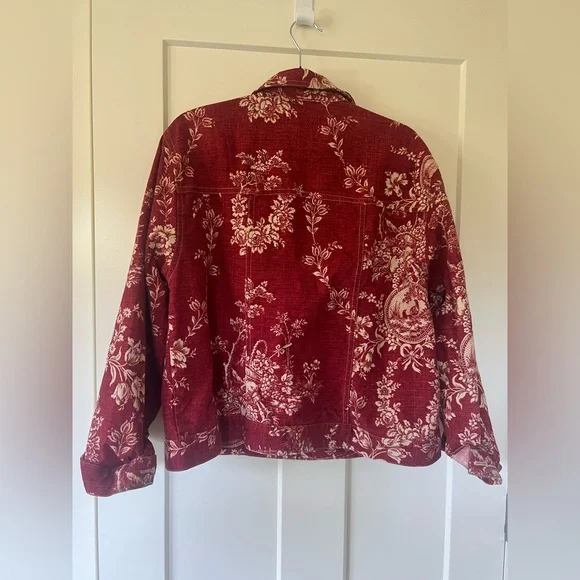 Jean Jacket red floral - Picture 2 of 6